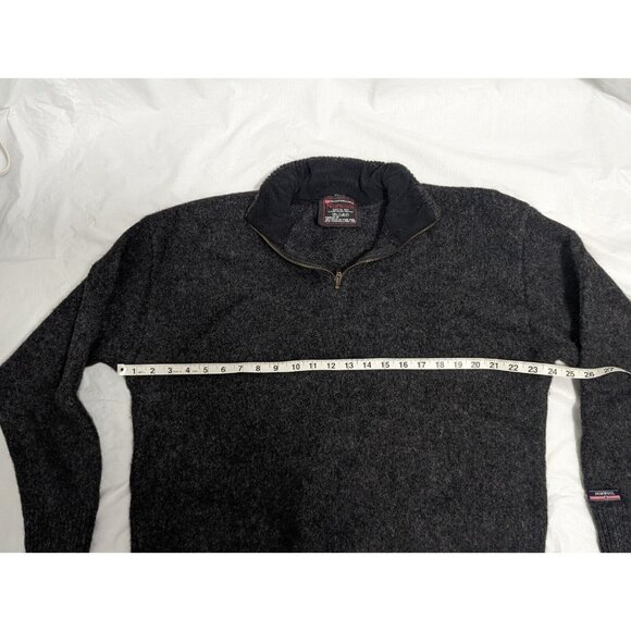 Vintage NORWOOL Pure Wool Sweater Mens 2XLarge XXLarge Zip Neck Norway Nordic - Picture 10 of 10